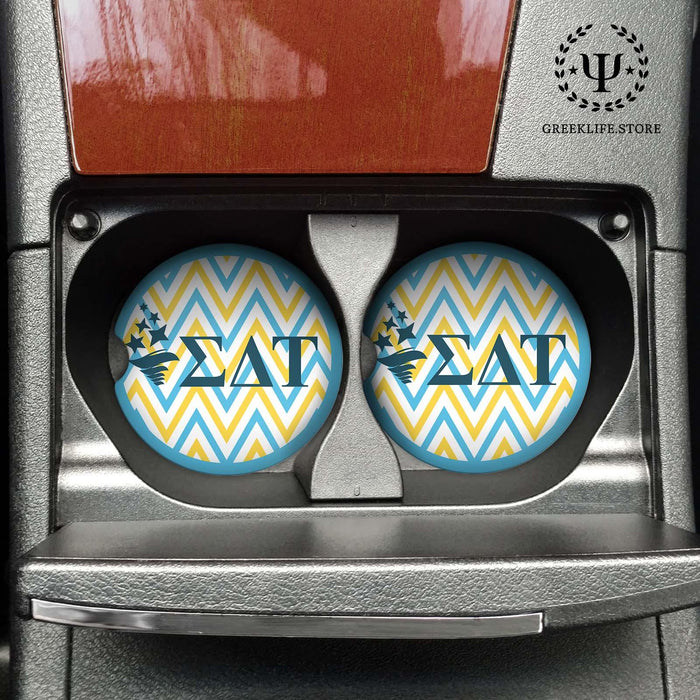 Sigma Delta Tau Car Cup Holder Coaster (Set of 2) - greeklife.store