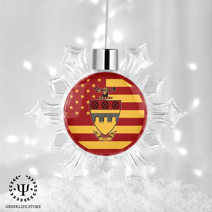 Theta Tau Christmas Ornament - Snowflake - greeklife.store