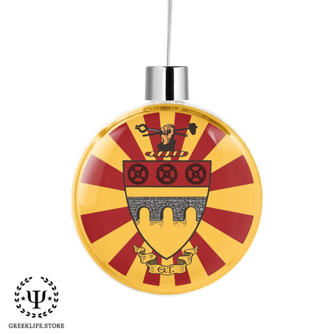 Theta Tau Christmas Ornament Flat Round