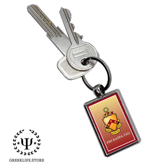 Phi Kappa Tau Keychain Rectangular