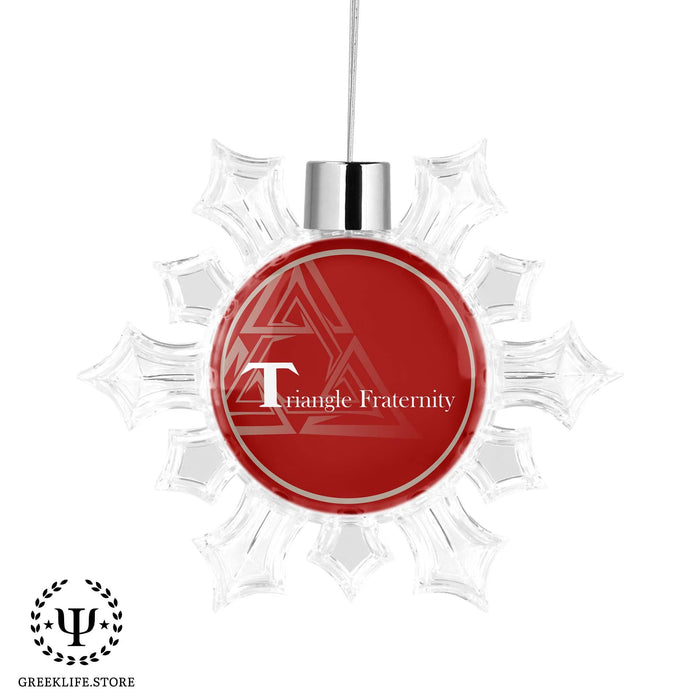 Triangle Fraternity Christmas Ornament - Snowflake - greeklife.store
