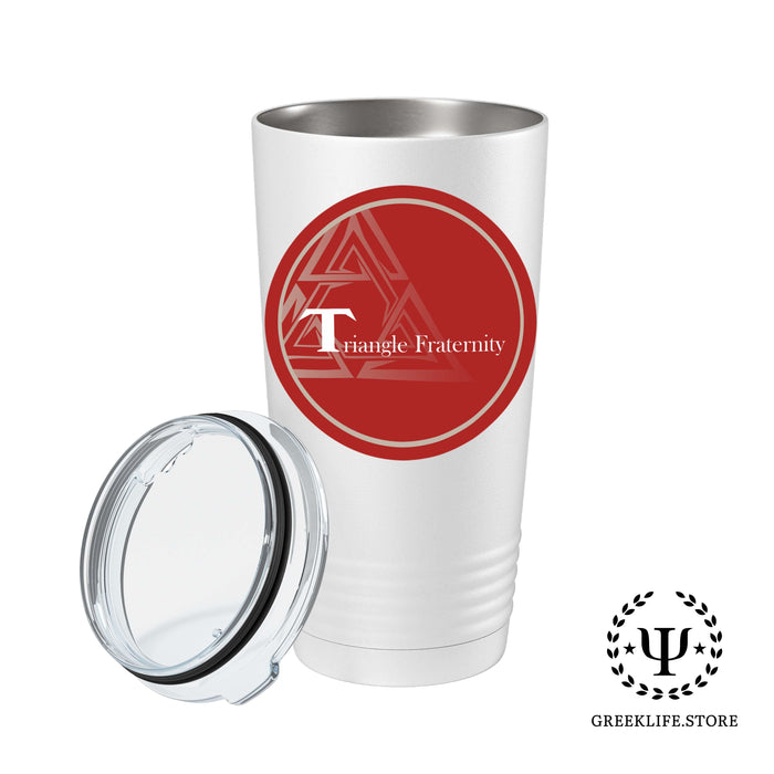 Triangle Fraternity Stainless Steel Tumbler - 20oz - Ringed Base - greeklife.store