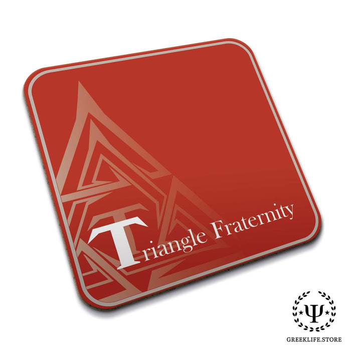 Triangle Fraternity Beverage Coasters Square (Set of 4) - greeklife.store