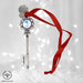 Alpha Omega Epsilon Christmas Ornament Santa Magic Key - greeklife.store