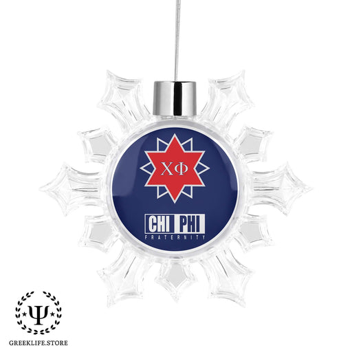 Chi Phi Christmas Ornament - Snowflake - greeklife.store