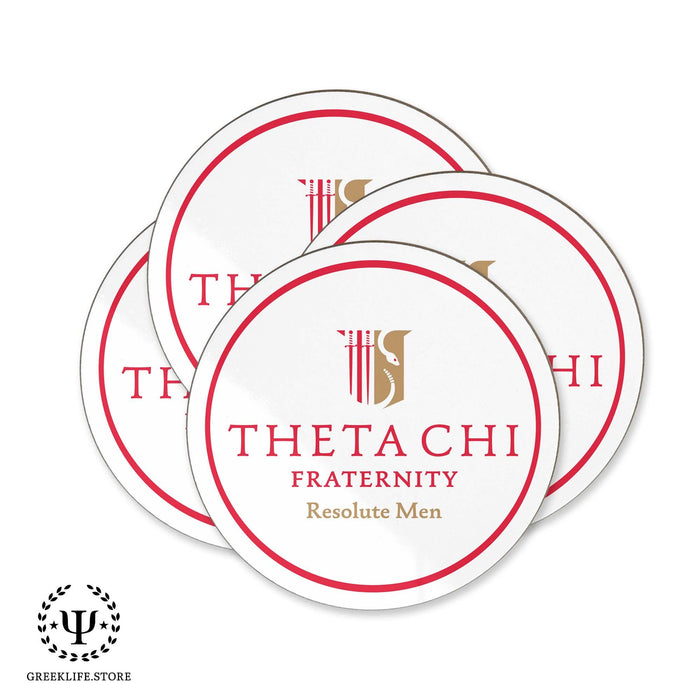 Theta Chi Beverage coaster round (Set of 4) - greeklife.store