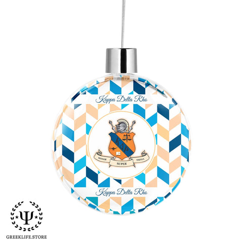 Kappa Delta Rho Christmas Ornament Flat Round