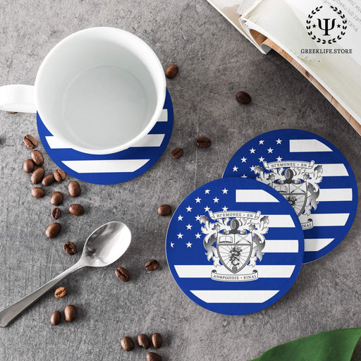 Lambda Phi Epsilon Beverage coaster round (Set of 4) - greeklife.store