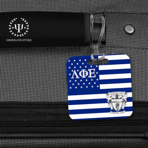Lambda Phi Epsilon Luggage Bag Tag (square) - greeklife.store