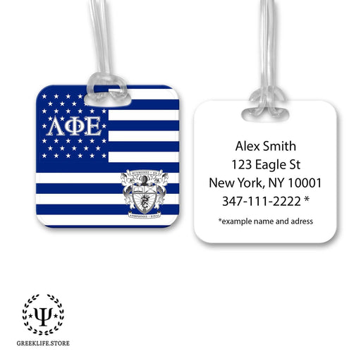 Lambda Phi Epsilon Luggage Bag Tag (square) - greeklife.store