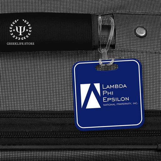 Lambda Phi Epsilon Luggage Bag Tag (square) - greeklife.store