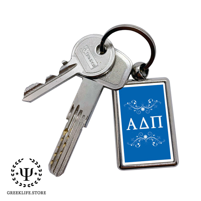 Alpha Delta Pi Keychain Rectangular