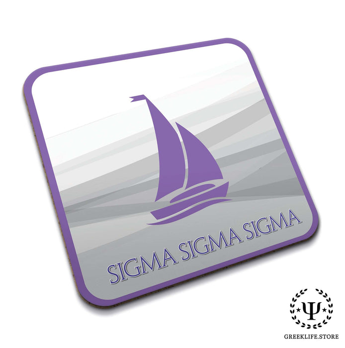Sigma Sigma Sigma Beverage Coasters Square (Set of 4) - greeklife.store