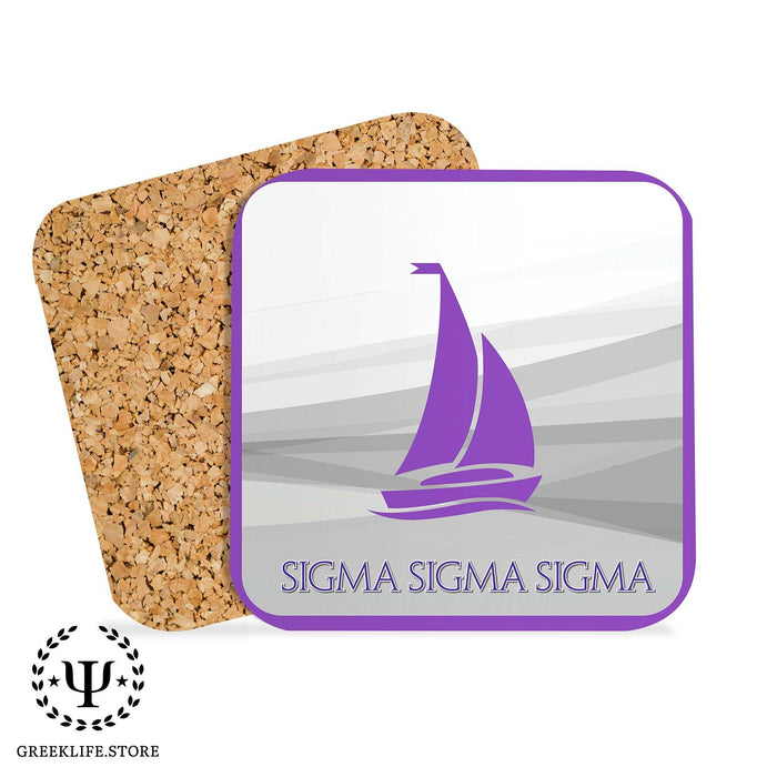 Sigma Sigma Sigma Beverage Coasters Square (Set of 4) - greeklife.store