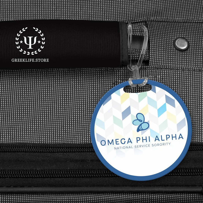 Omega Phi Alpha Luggage Bag Tag (round) - greeklife.store