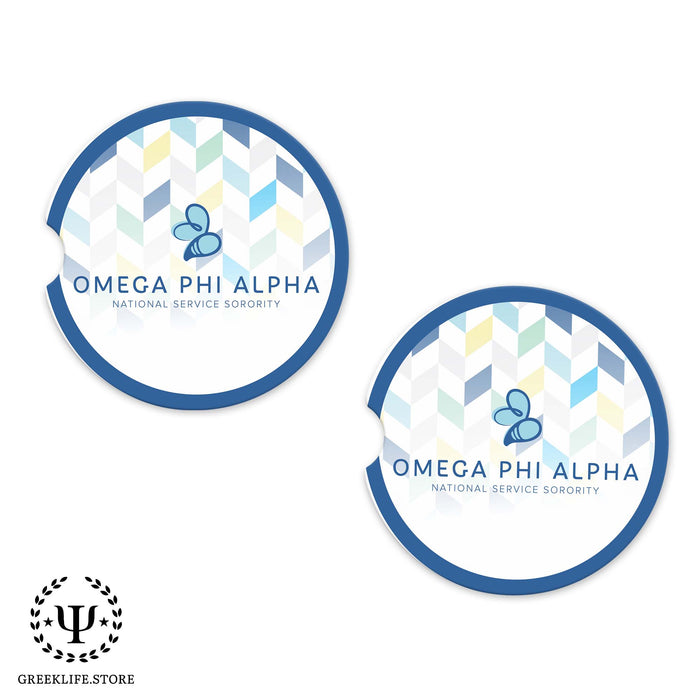 Omega Phi Alpha Car Cup Holder Coaster (Set of 2)
