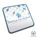 Omega Phi Alpha Beverage Coasters Square (Set of 4) - greeklife.store