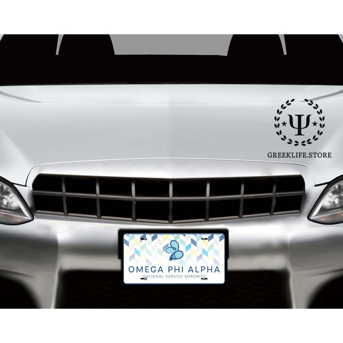 Omega Phi Alpha Decorative License Plate - greeklife.store