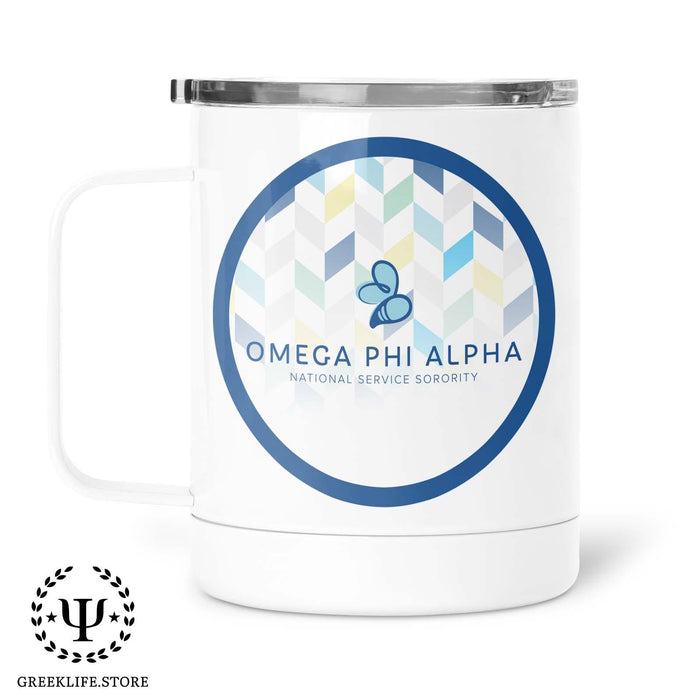 Omega Phi Alpha Stainless Steel Travel Mug 13 OZ - greeklife.store