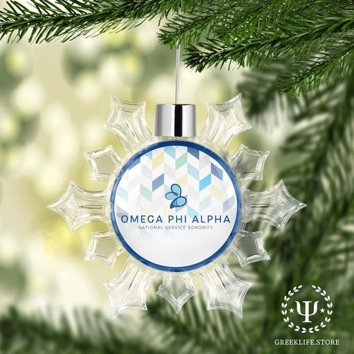 Omega Phi Alpha Christmas Ornament - Snowflake - greeklife.store