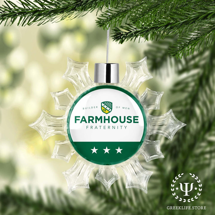 FarmHouse Christmas Ornament - Snowflake - greeklife.store