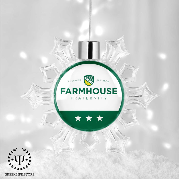 FarmHouse Christmas Ornament - Snowflake - greeklife.store