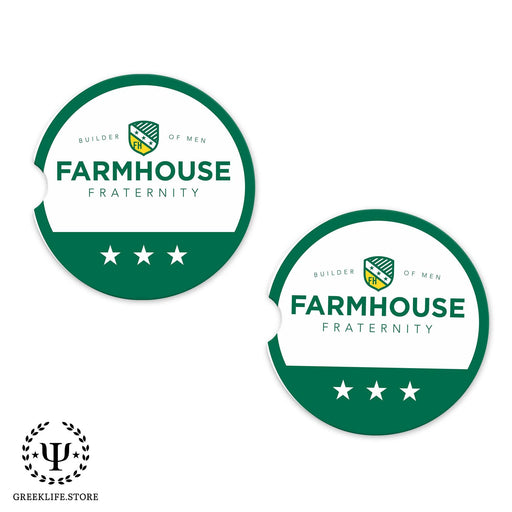 FarmHouse Car Cup Holder Coaster (Set of 2) - greeklife.store