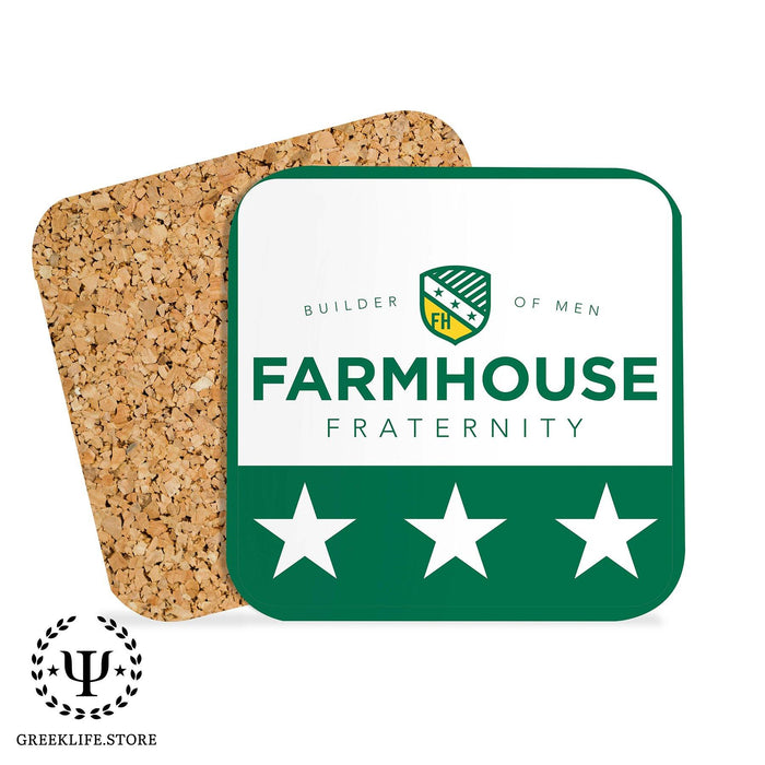 FarmHouse Beverage Coasters Square (Set of 4) - greeklife.store