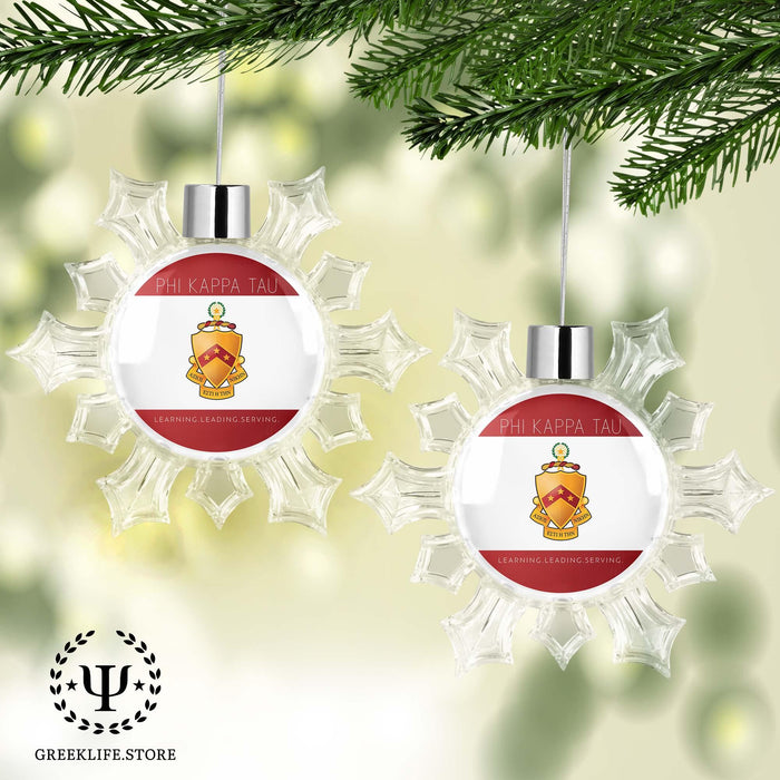 Phi Kappa Tau Christmas Ornament - Snowflake - greeklife.store
