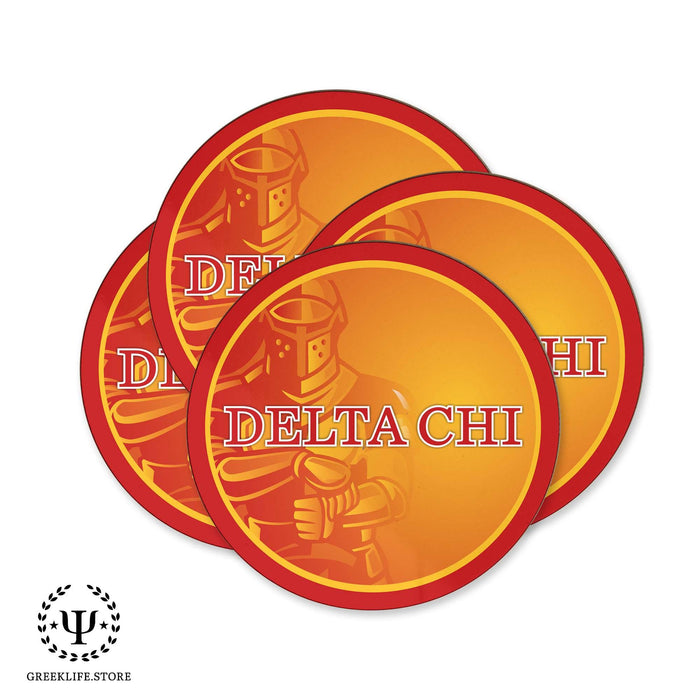 Delta Chi Beverage coaster round (Set of 4) - greeklife.store