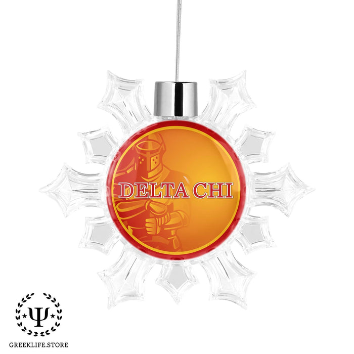 Delta Chi Christmas Ornament - Snowflake - greeklife.store