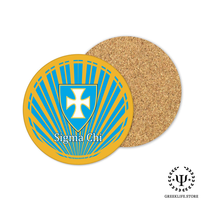 Sigma Chi Beverage coaster round (Set of 4) - greeklife.store