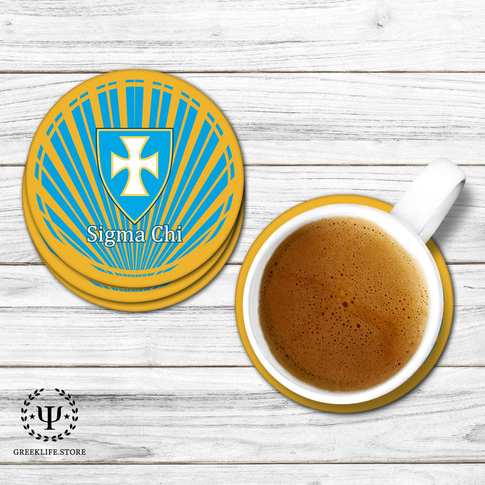 Sigma Chi Beverage coaster round (Set of 4) - greeklife.store