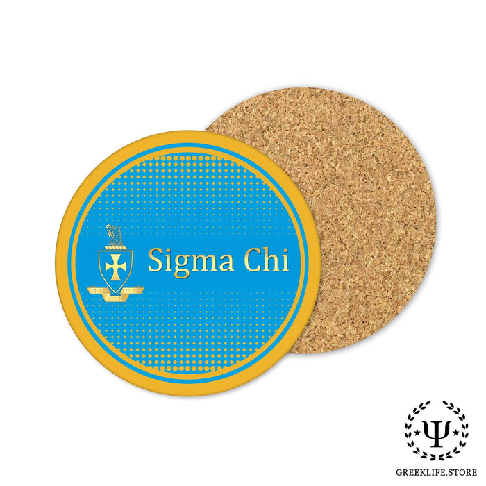 Sigma Chi Beverage coaster round (Set of 4) - greeklife.store