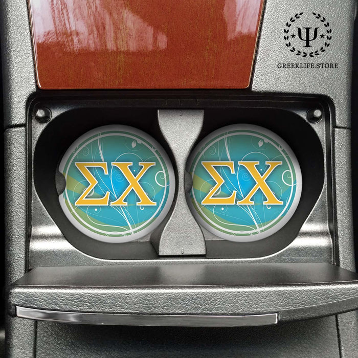 Sigma Chi Car Cup Holder Coaster (Set of 2) - greeklife.store