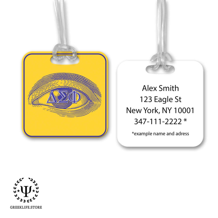 Delta Sigma Phi Luggage Bag Tag (square) - greeklife.store