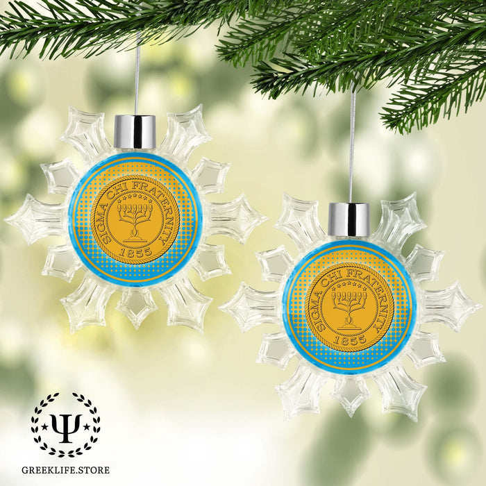 Sigma Chi Christmas Ornament - Snowflake - greeklife.store