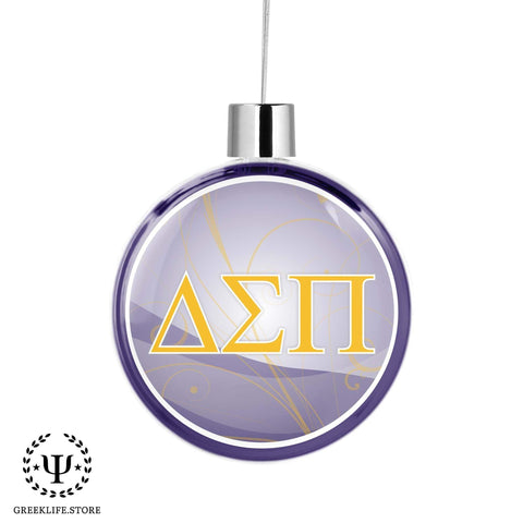 Delta Sigma Pi Christmas Ornament Flat Round