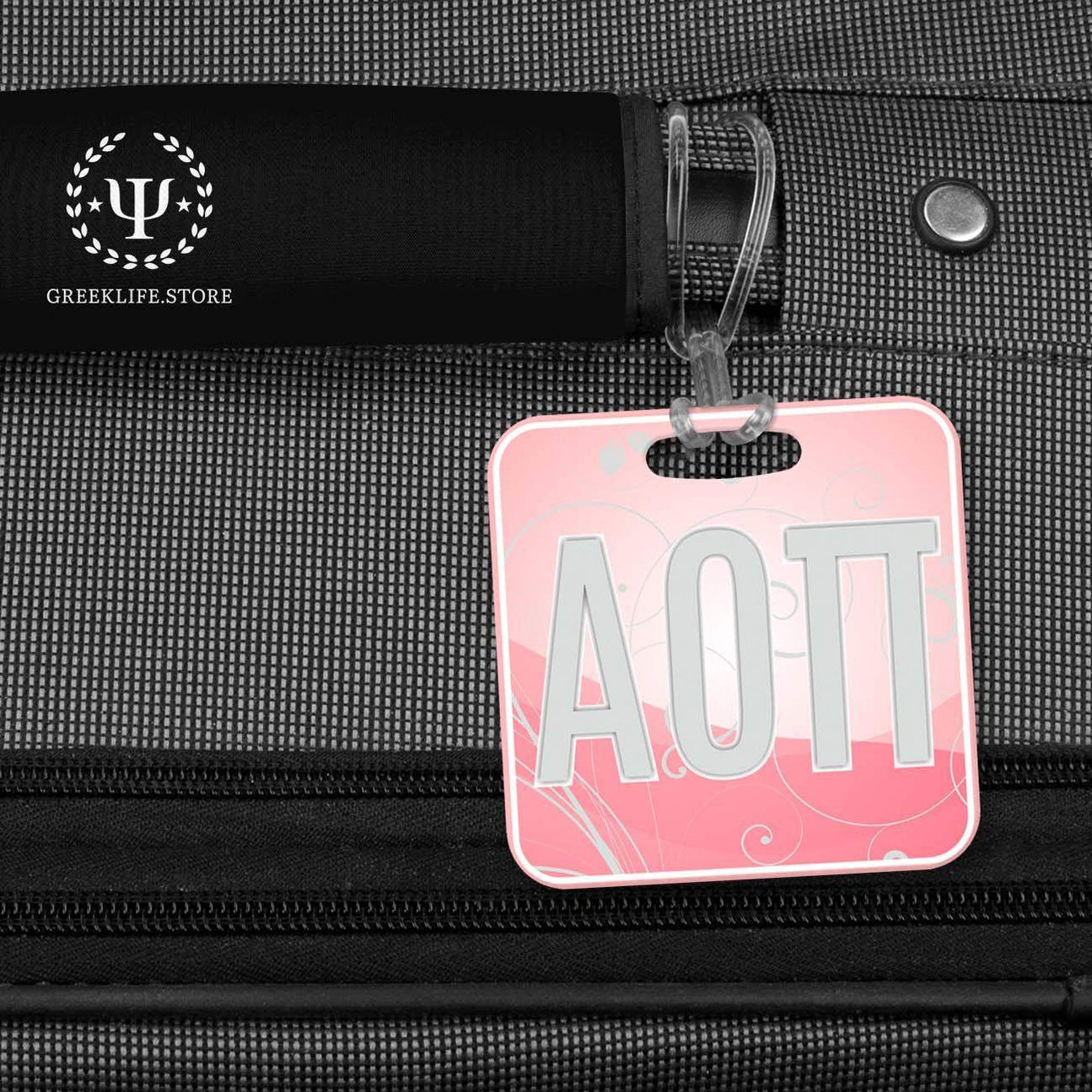 Alpha Omicron Pi Luggage Bag Tag (square) — GreekLife.Store