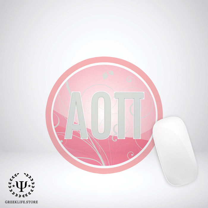 Alpha Omicron Pi Mouse Pad Round - greeklife.store