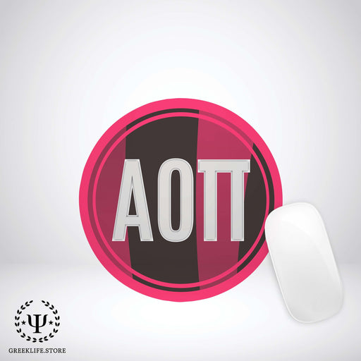 Alpha Omicron Pi Mouse Pad Round - greeklife.store