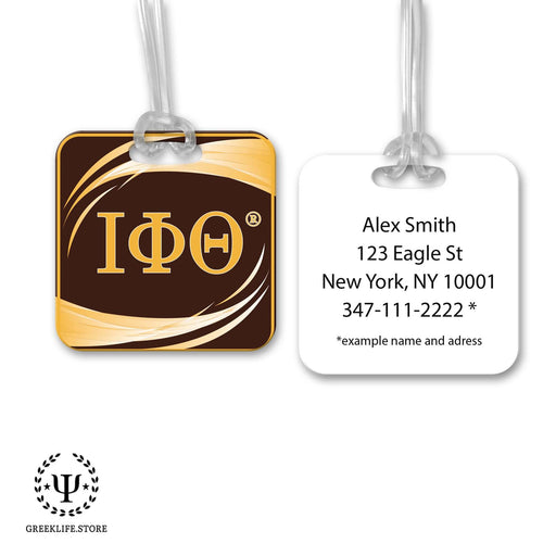 Iota Phi Theta Luggage Bag Tag (square) - greeklife.store