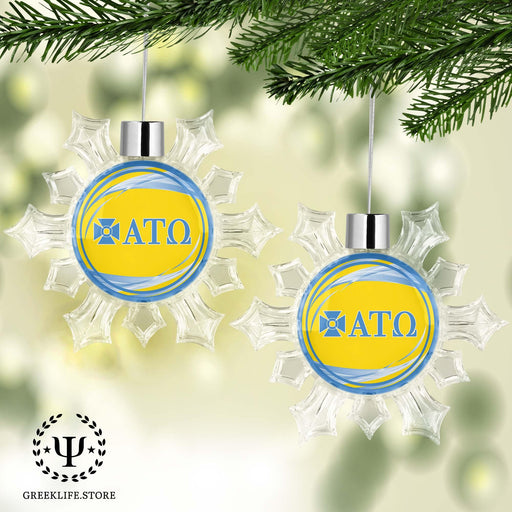 Alpha Tau Omega Christmas Ornament - Snowflake - greeklife.store