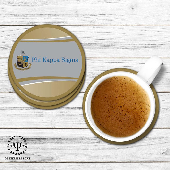 Phi Kappa Sigma Beverage coaster round (Set of 4) - greeklife.store