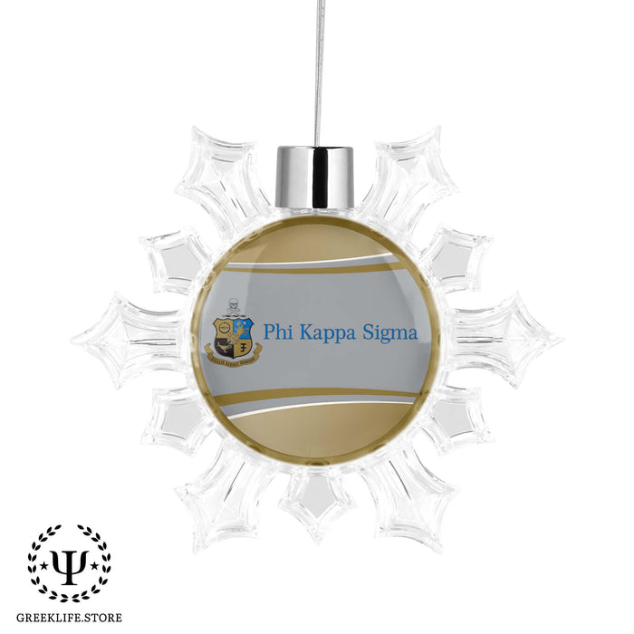 Phi Kappa Sigma Christmas Ornament - Snowflake - greeklife.store