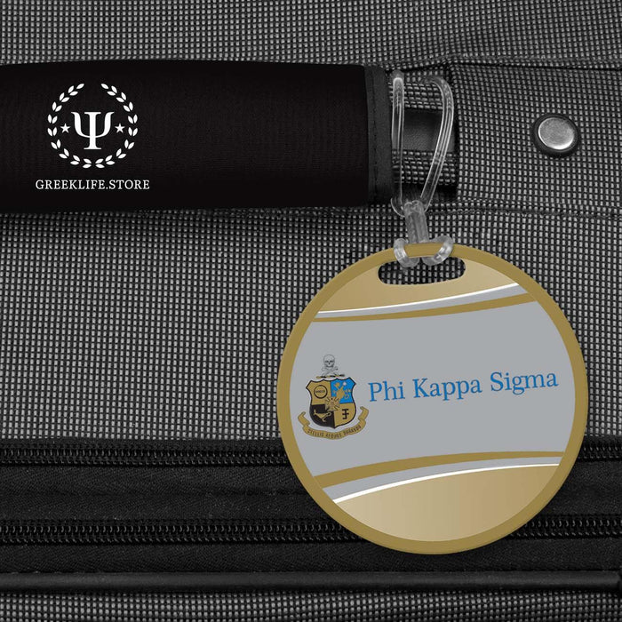Phi Kappa Sigma Luggage Bag Tag (round) - greeklife.store