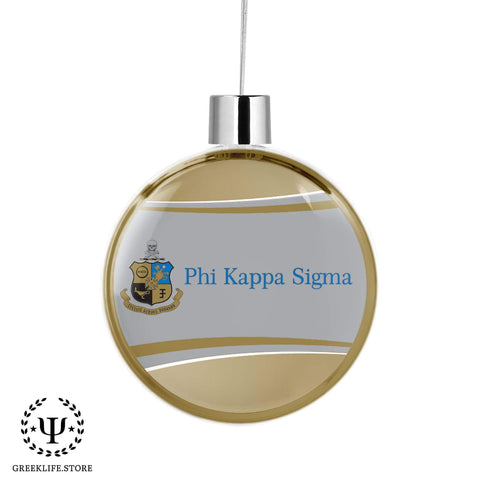 Phi Kappa Sigma Christmas Ornament Flat Round