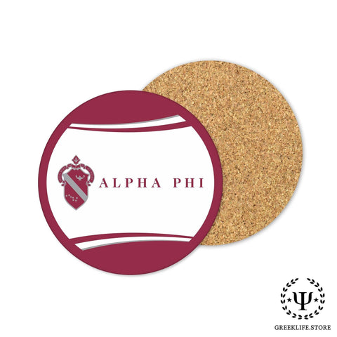 Alpha Phi Beverage Coasters Round (Set of 4)