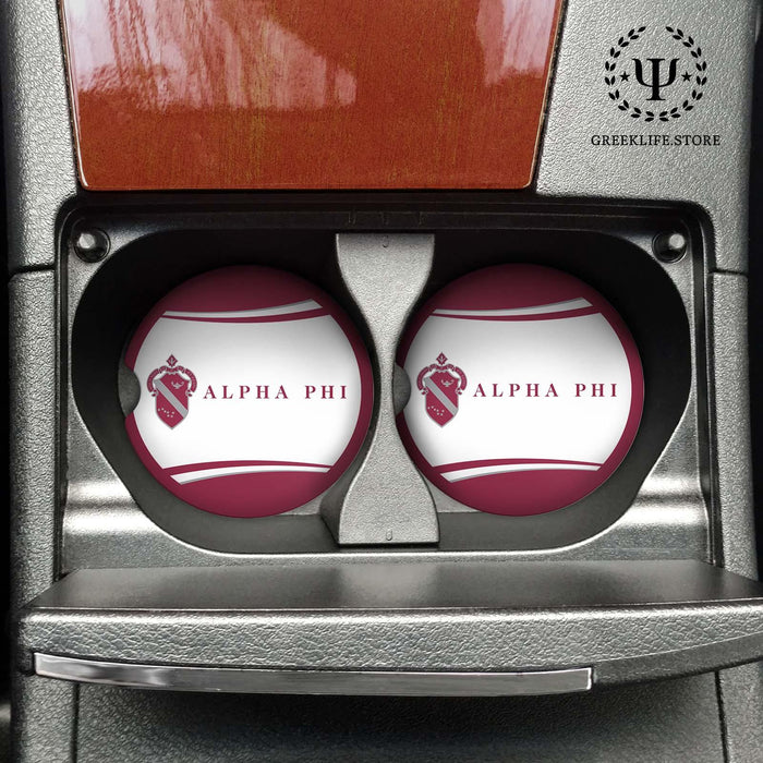 Alpha Phi Car Cup Holder Coaster (Set of 2) - greeklife.store