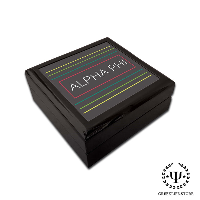 Alpha Phi Keepsake Box Wooden - greeklife.store
